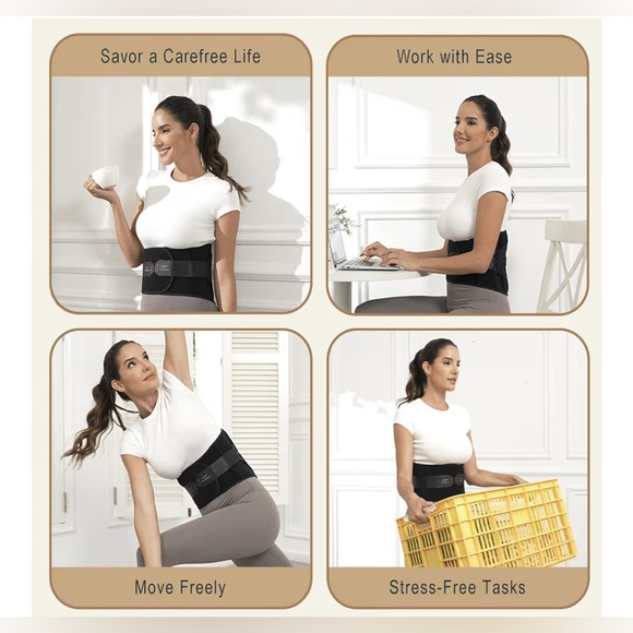 Copper Back Support Belt with Lumbar Pad - Picture 4 of 7